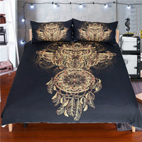 HKM-866579 Owl Wind Chimes Bedding Set - Duvet Cover and Pillow Shams in Various Sizes