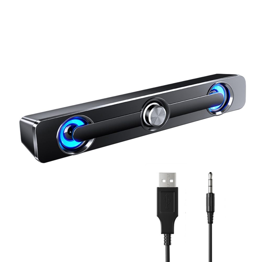HKM-866643 Long 3.5MM Audio Connection Speaker with USB Power and Built-in Lithium Battery
