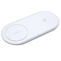 HKM-866643 Two-In-One Wireless Charger for Mobile Phone and Watch - 15W Fast Charging, Qi Certified, Fireproof Material