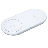 HKM-866643 Two-In-One Wireless Charger for Mobile Phone and Watch - 15W Fast Charging, Qi Certified, Fireproof Material