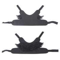 HKM-8666557 Halloween Angel Wings Dog Costume for Pets - Black & White Options, Felt Cloth Material