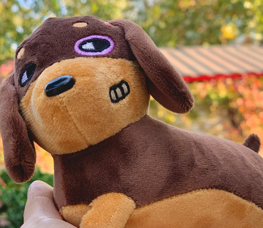 HKM-8666941 Squeaky Sausage Plush Toy for Small to Medium Dogs, Bite-Resistant and Fun