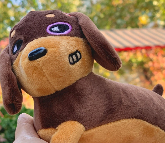 HKM-8666941 Squeaky Sausage Plush Toy for Small to Medium Dogs, Bite-Resistant and Fun