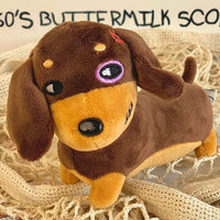 HKM-8666941 Squeaky Sausage Plush Toy for Small to Medium Dogs, Bite-Resistant and Fun