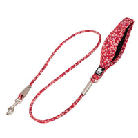 HKM-8667069 Floral Cotton Pet Dog Leash with Zinc Alloy Clips - Available in Blue and Red