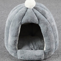 HKM-8667325 Cozy Warm Seal Petal Doghouse in Lotus Root Pink, Sea Blue, and Brown - 45x45cm