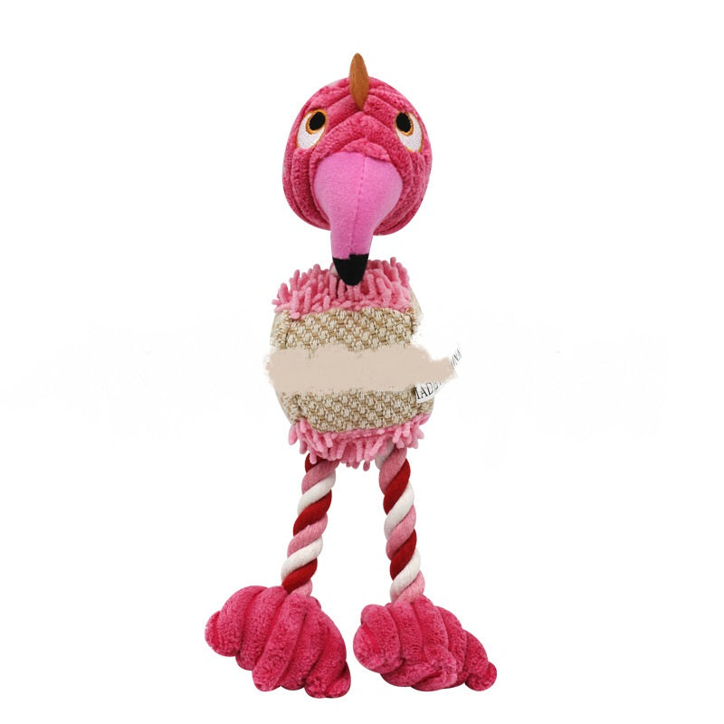 HKM-8668093 Colorful Cotton Rope Bird Toy for Dogs and Cats - Plush Design for Chewing and Vocal Play