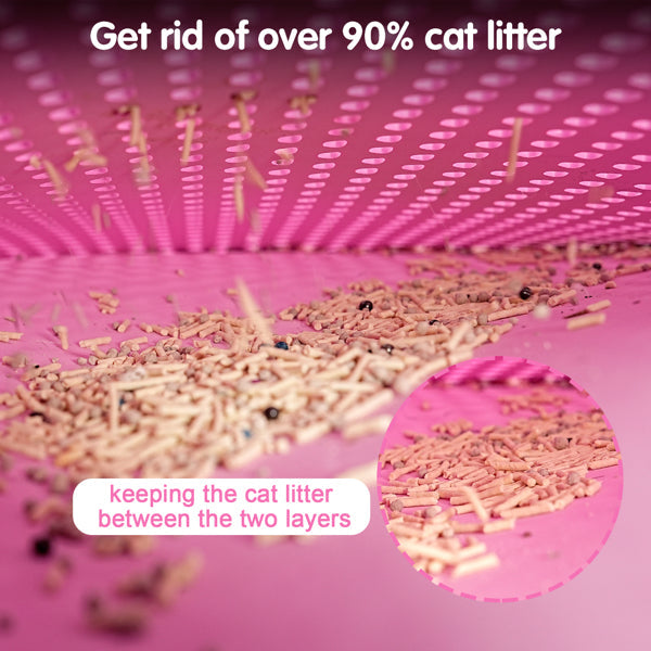HKM-8669117 Double Layer EVA Cat Litter Mat with Rice Shape Design for Effective Litter Trapping