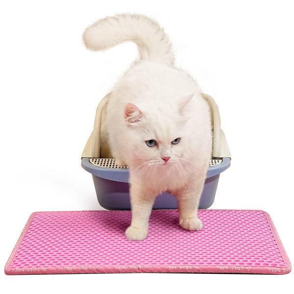 HKM-8669117 Double Layer EVA Cat Litter Mat with Rice Shape Design for Effective Litter Trapping