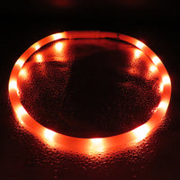 HKM-8669245 Luminous Anti-Lost Dog Collar with USB Charging - Adjustable Sizes S, M, L, Multiple Flash Modes