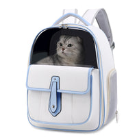 HKM-8669501 Versatile PU Cat Backpack in Khaki, Beige, Brown, Pink, White, and Black - Medium Soft Design
