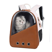 HKM-8669501 Versatile PU Cat Backpack in Khaki, Beige, Brown, Pink, White, and Black - Medium Soft Design