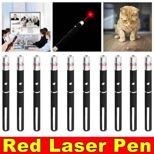 HKM-867027 650nm Red Laser Pointer Pen Light Visible Single Beam AAA Lazer Torch 10PCS 9900 Miles Mini Small Teaching Pen Light Pet Toys