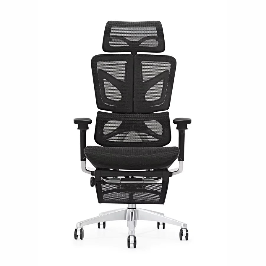 HKM-867027 Ergonomic Adjustable Office Chair with Headrest and Mesh Fabric, Modern Design for Comfort and Support