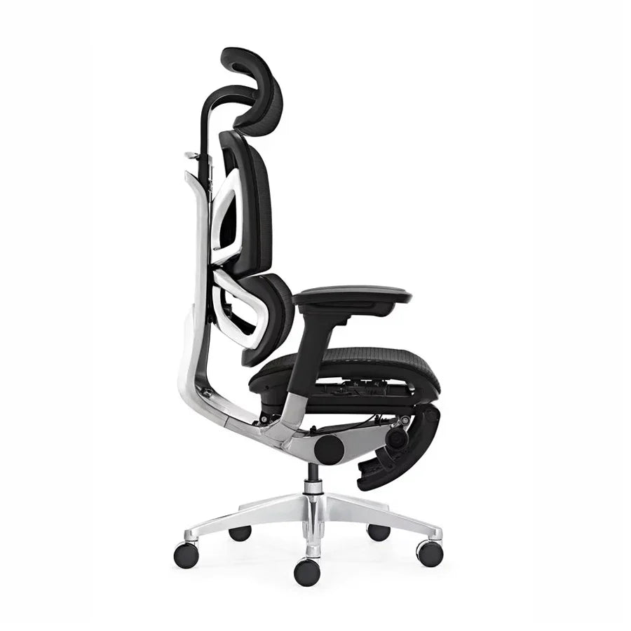 HKM-867027 Ergonomic Adjustable Office Chair with Headrest and Mesh Fabric, Modern Design for Comfort and Support