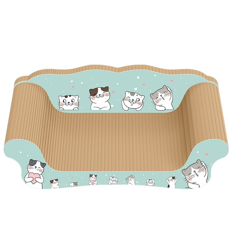 HKM-8671293 Integrated Cat Sofa Bed with Scratch Board - Available in Multiple Sizes for Cats up to 25kg