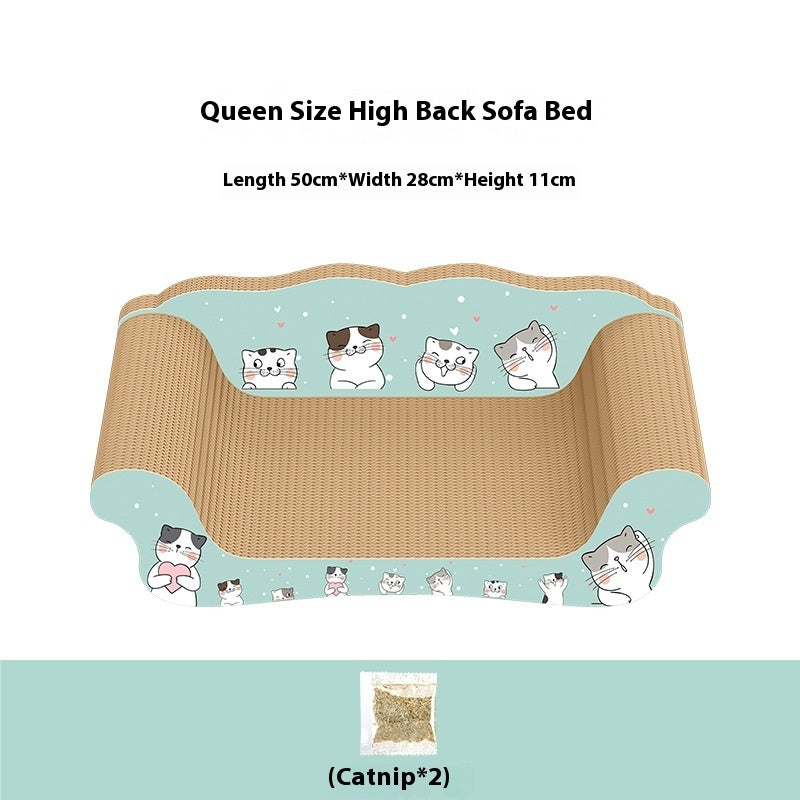 HKM-8671293 Integrated Cat Sofa Bed with Scratch Board - Available in Multiple Sizes for Cats up to 25kg