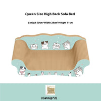 HKM-8671293 Integrated Cat Sofa Bed with Scratch Board - Available in Multiple Sizes for Cats up to 25kg