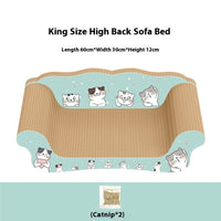 HKM-8671293 Integrated Cat Sofa Bed with Scratch Board - Available in Multiple Sizes for Cats up to 25kg