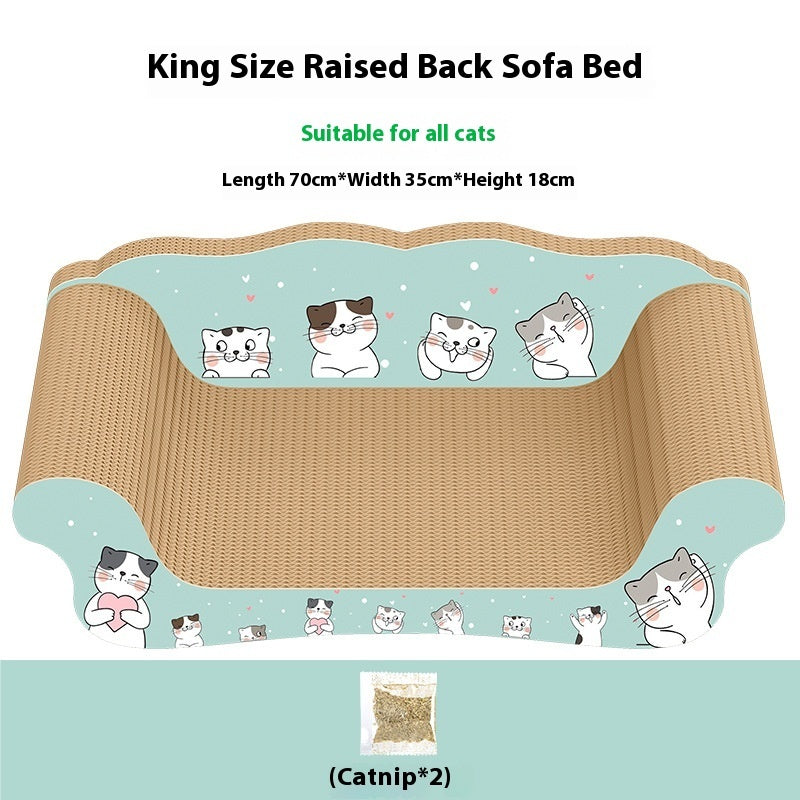 HKM-8671293 Integrated Cat Sofa Bed with Scratch Board - Available in Multiple Sizes for Cats up to 25kg