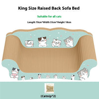 HKM-8671293 Integrated Cat Sofa Bed with Scratch Board - Available in Multiple Sizes for Cats up to 25kg