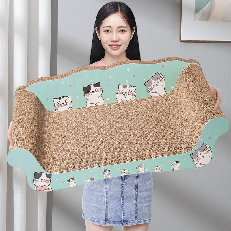HKM-8671293 Integrated Cat Sofa Bed with Scratch Board - Available in Multiple Sizes for Cats up to 25kg