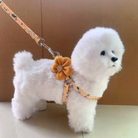 HKM-8672317 Adjustable Pet Chest Strap with Traction Rope in Rhinestone Colors