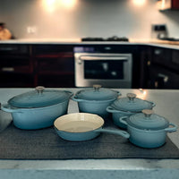 HKM-867283 7-Piece Non-Stick Cookware Set in Various Colours for Effortless Cooking