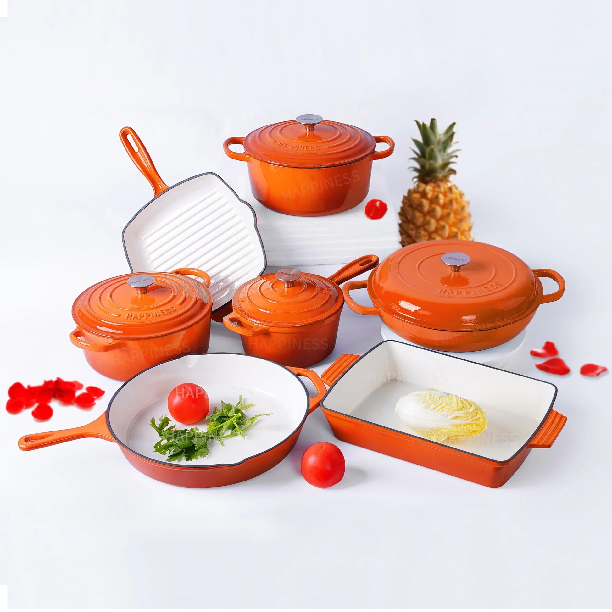 HKM-867283 7-Piece Non-Stick Cookware Set in Various Colours for Effortless Cooking