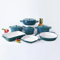HKM-867283 7-Piece Non-Stick Cookware Set in Various Colours for Effortless Cooking