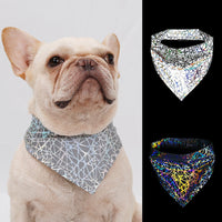 HKM-8673597 Gray Polyester Dog Scarf and Saliva Towel - Available in 3 Sizes: S, M, L