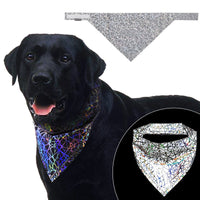 HKM-8673597 Gray Polyester Dog Scarf and Saliva Towel - Available in 3 Sizes: S, M, L