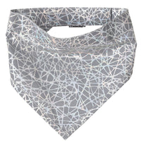 HKM-8673597 Gray Polyester Dog Scarf and Saliva Towel - Available in 3 Sizes: S, M, L
