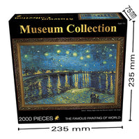 HKM-867411 2000-Piece Jigsaw Puzzle Collection - World-Famous Artworks Including Gualdi, Van Gogh, Monet, and More