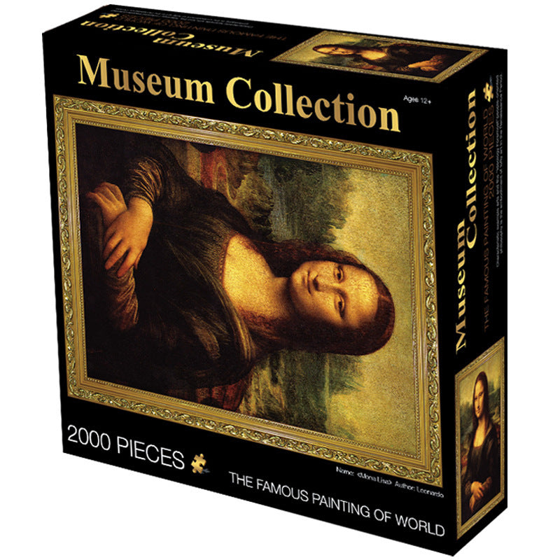 HKM-867411 2000-Piece Jigsaw Puzzle Collection - World-Famous Artworks Including Gualdi, Van Gogh, Monet, and More