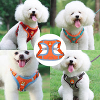 HKM-8674493 Adjustable No Pull Dog Harness and Leash Set for Small Dogs and Puppies with Reflective Strips