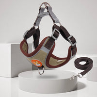 HKM-8674493 Adjustable No Pull Dog Harness and Leash Set for Small Dogs and Puppies with Reflective Strips