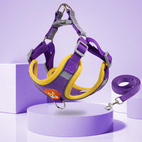 HKM-8674493 Adjustable No Pull Dog Harness and Leash Set for Small Dogs and Puppies with Reflective Strips