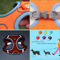 HKM-8674493 Adjustable No Pull Dog Harness and Leash Set for Small Dogs and Puppies with Reflective Strips