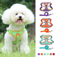 HKM-8674493 Adjustable No Pull Dog Harness and Leash Set for Small Dogs and Puppies with Reflective Strips