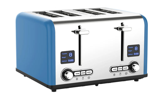 HKM-867475 4-Slice Electric Digital Touch Screen Toaster with Customisable Toasting Levels