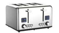 HKM-867475 4-Slice Electric Digital Touch Screen Toaster with Customisable Toasting Levels