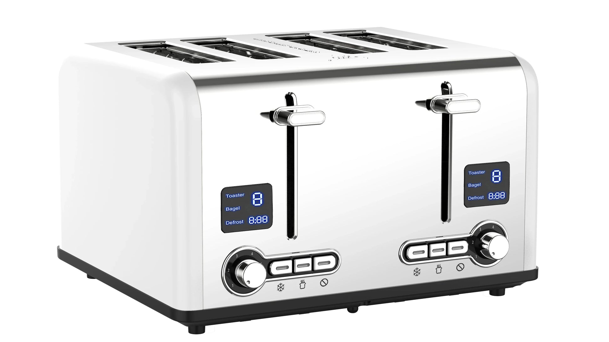 HKM-867475 4-Slice Electric Digital Touch Screen Toaster with Customisable Toasting Levels