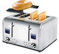 HKM-867475 4-Slice Electric Digital Touch Screen Toaster with Customisable Toasting Levels