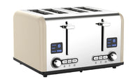 HKM-867475 4-Slice Electric Digital Touch Screen Toaster with Customisable Toasting Levels