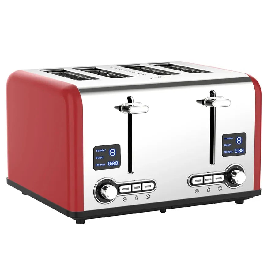 HKM-867475 4-Slice Electric Digital Touch Screen Toaster with Customisable Toasting Levels