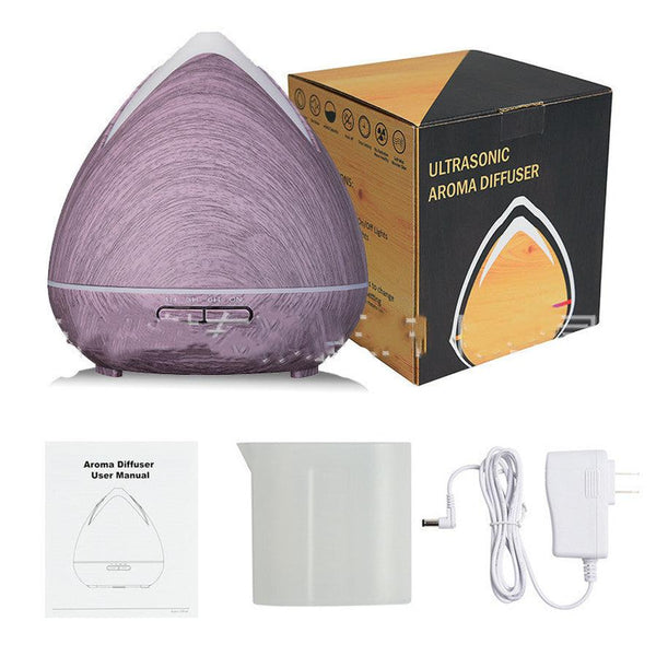 HKM-867475 Wood Grain Ultrasonic Air Humidifier with Colorful Night Light and Timer Function