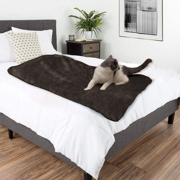 HKM-8674877 Waterproof Fashion Simple Dog Pet Mat - Polyester Fiber in Grey, Camel, Coffee, Navy