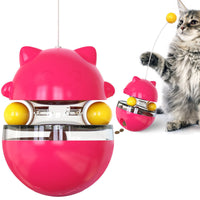 HKM-8676285 Cat Treat Dispenser Tumbler Toy for Interactive IQ Training and Mental Stimulation