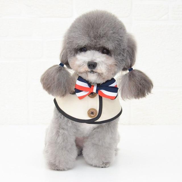 HKM-867667 Casual Pet Bow Tie with Cotton Saliva Towel for Dogs and Cats - Sizes S, M, L Available